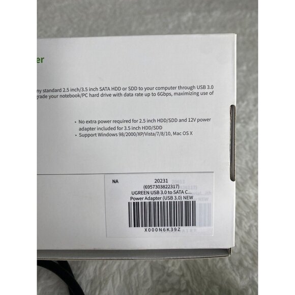 New UGREEN USB 3.0 to SATA III (2.5" / 3.5") HDD or SDD Hard Drive Adapter 20231 - Picture 11 of 12